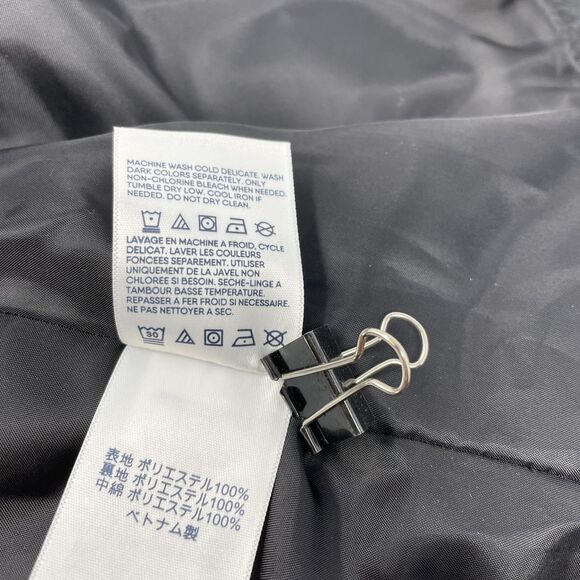 Land's End Women's Quilted Puffer Vest Black with White Snowflakes Large - Picture 7 of 9